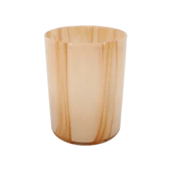 Cylindervase m. Striber i Creme (H20cm)