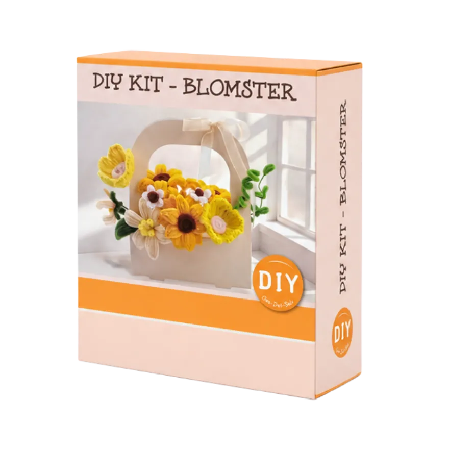 DIY Piberensersæt Blomster i Gul