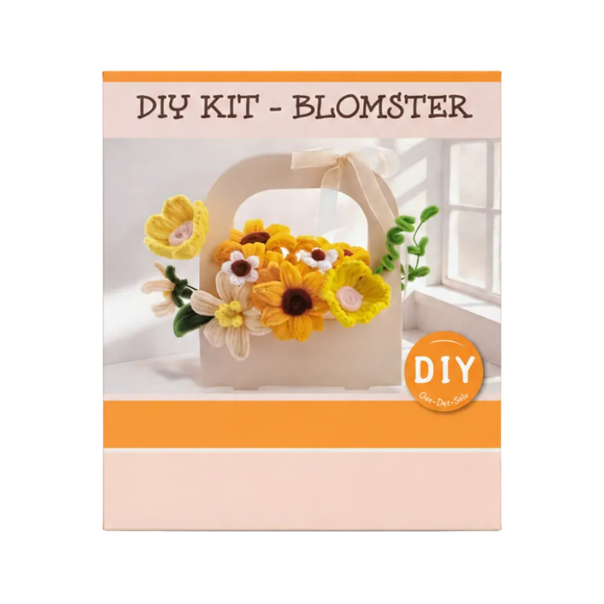 DIY Piberensersæt Blomster i Gul
