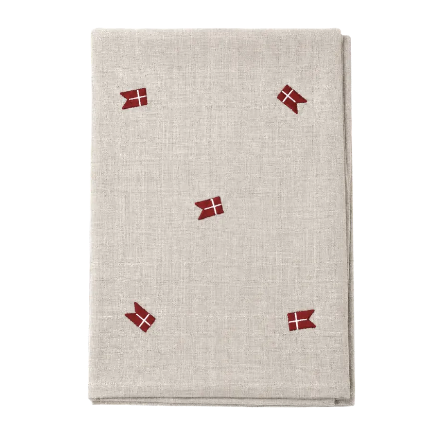Dug m. Broderet Dansk Flag (140x320)