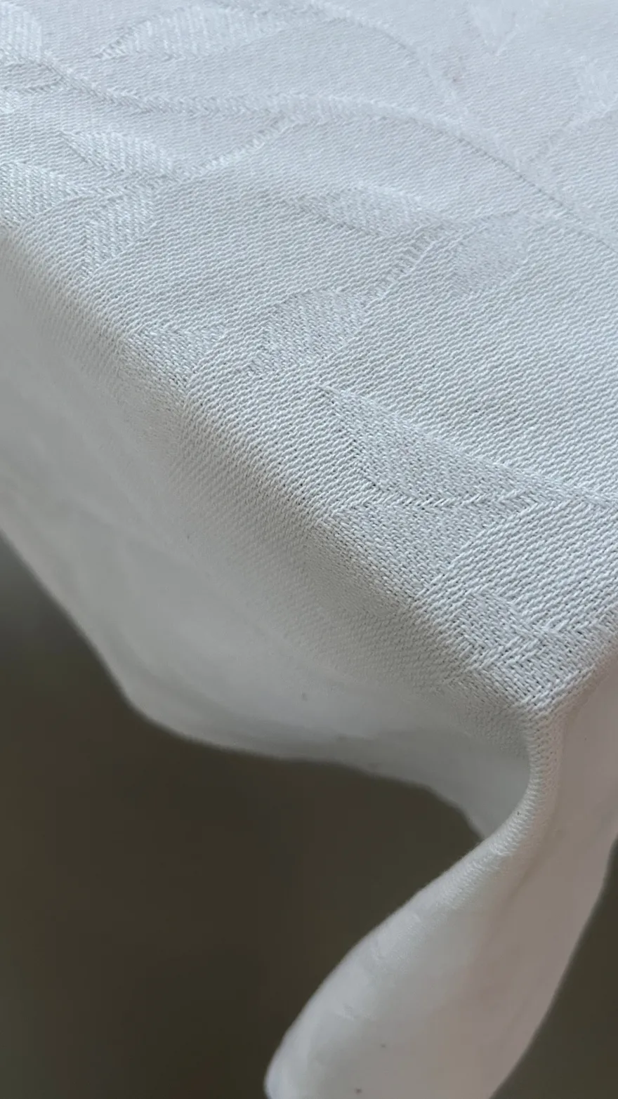 Dug METTEi Jacquard Hvid (140x270cm)