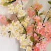 Evighedsbuket Ferskenblomst i Hvid og Lyserød (H105cm)