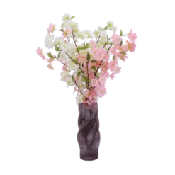Evighedsbuket Ferskenblomst i Hvid og Lyserød (H105cm)