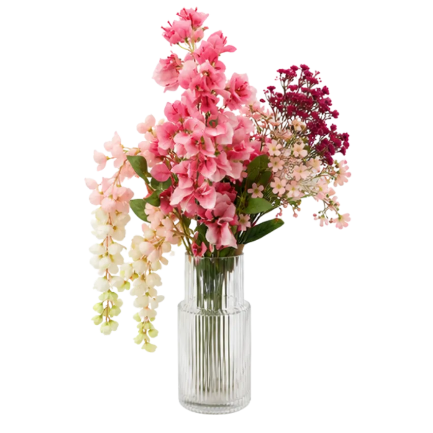 Evighedsbuket Sommerbuket i Pink (H97cm)