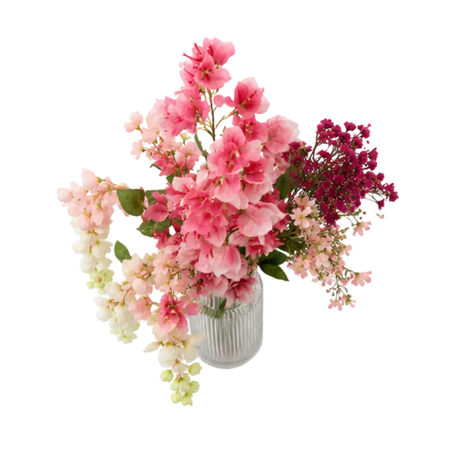 Evighedsbuket Sommerbuket i Pink (H97cm)