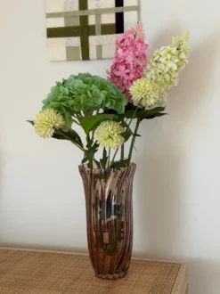 Evighedsbuket Sommer i Grønne & Lyserøde Nuancer (H70cm)