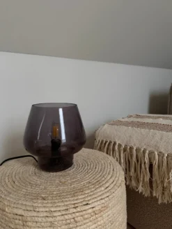 Glas Bordlampe i Smoked (Ø16,5cm)