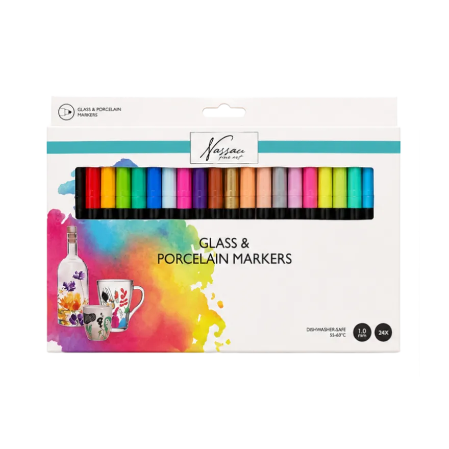 Glas- og Porcelæn Markers (24stk.)