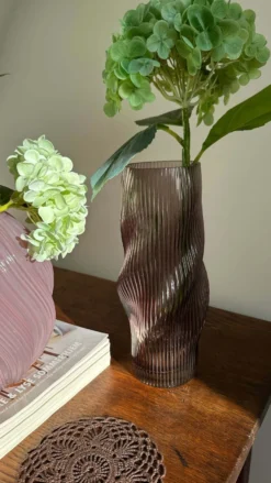 Glas Vase ANJAi Lyserød