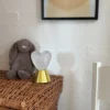 Hjerte Lampei Guldfarve (H16cm)