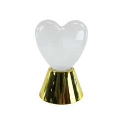 Hjerte Lampei Guldfarve (H16cm)
