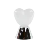 Hjerte Lampe i Sølv (H16cm)
