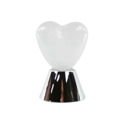 Hjerte Lampe i Sølv (H16cm)