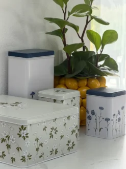 Ib Laursen Dåse Firkantet m. Kornblomster (H22,3cm)