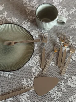Kagesæt m. 6 Kagegafler og 1 Kagespade