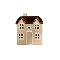 Keramik Hus FADAK i Beige og Brun (8,3x13x16cm)