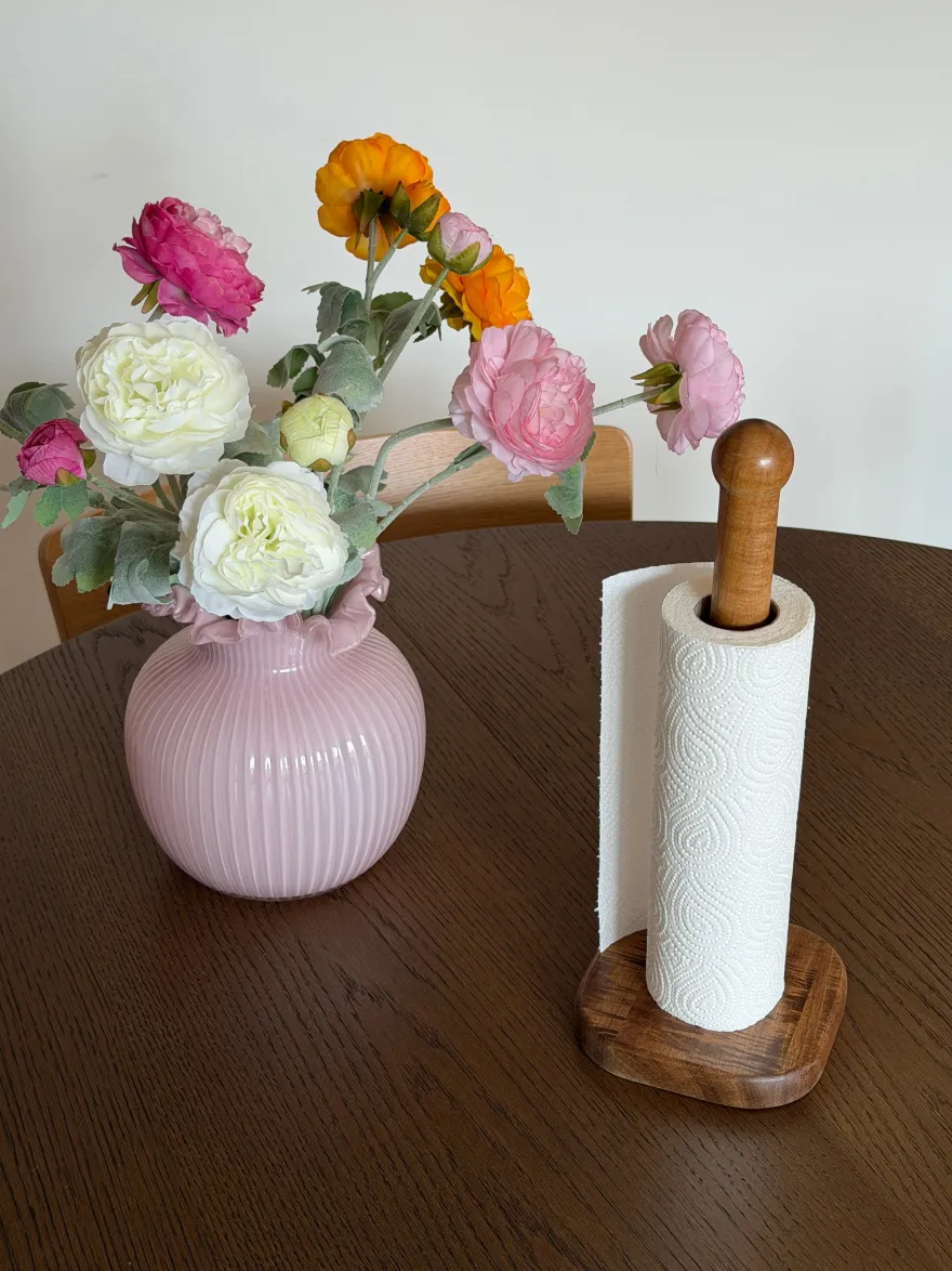 Køkkenrulleholder i Træ (29,5cm)