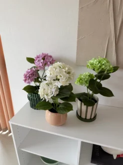 Kunstig Plante Hortensia i Hvid (H41cm)