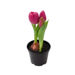 Kunstig Plante Tulipaner i Lyserød (H21cm)