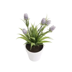 Kunstig Plante Tulipanerknopper i Lilla (H21cm)