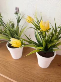 Kunstig Plante Tulipanerknopper i Gul (H21cm)