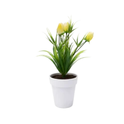 Kunstig Plante Tulipanerknopper i Gul (H21cm)