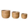 Kurve Sæt af 3 i Rattan Natur (25x20/20x17/17x14cm)