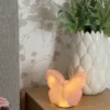 Lampe Sommerfugl m. LED i Rosa
