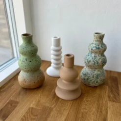 Lysestage COSTI i Brun (Ø10,7xH16cm)