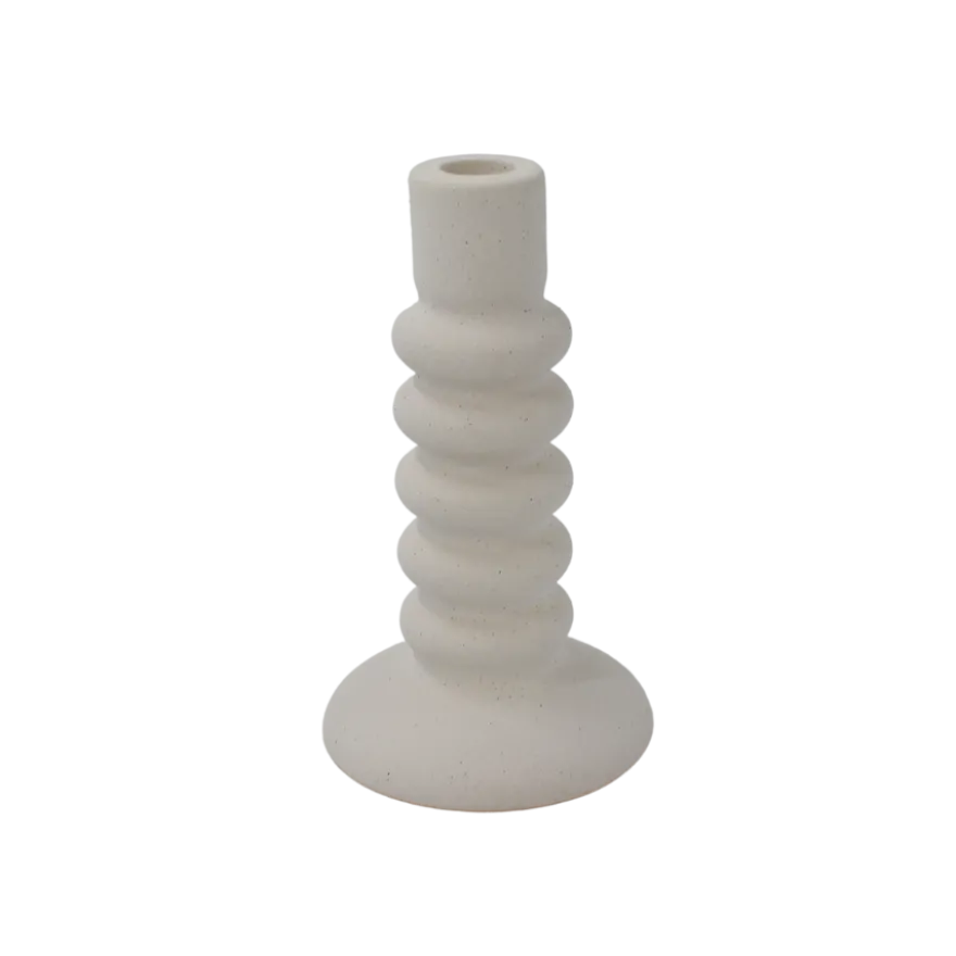 Lysestage COSTI i Hvid (Ø10,7xH18,5cm)
