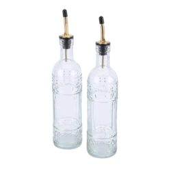 Olie- og Eddikesæt m. Guld Farvet Top (500ml)