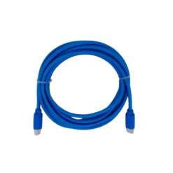 Opladerkabel USB-C til USB-C i Blå Tekstil (2m)