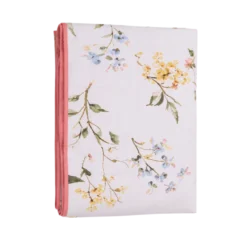 Quilt m. Blomsterprint i Rosa (130x180cm)