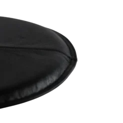 Rund Skindpude i Sort (Ø38cm)
