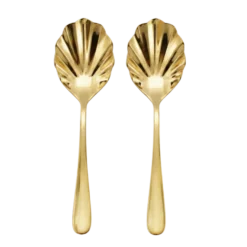 Salatbestik CADEN i Guld Farve (2 dele)