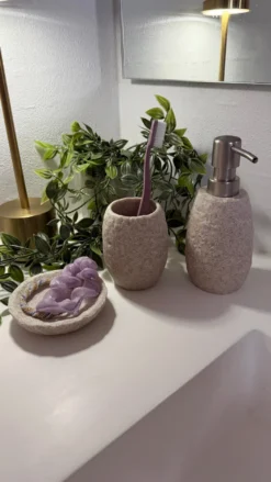Sæbebakke DENUK i Sandsten Farve (Ø8x2cm)