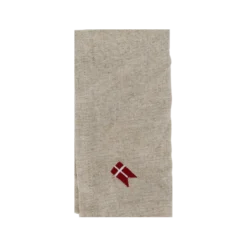 Serviet m. Broderet Dannebrog (40x40cm)