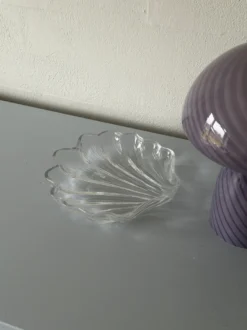 Skål m. Muslingskal Design i Klar Glas (17x18x3cm)