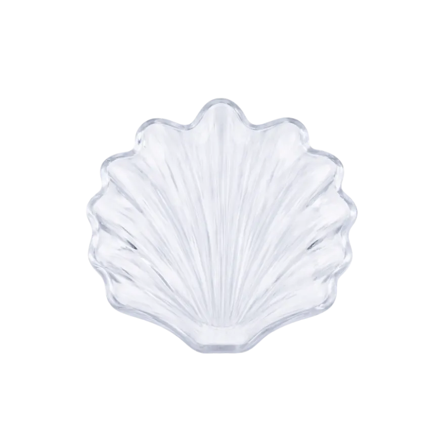 Skål m. Muslingskal Design i Klar Glas (17x18x3cm)