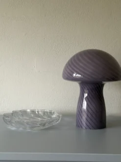Skål m. Muslingskal Design i Klar Glas (17x18x3cm)