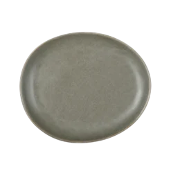 6 stk. Desserttallerkener Oval i Grå (22x18cm)