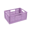 2 stk. Foldekasser Medium i Meleret Glimmer Lilla (29x21,3x12cm)