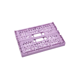 2 stk. Foldekasser Medium i Meleret Glimmer Lilla (29x21,3x12cm)
