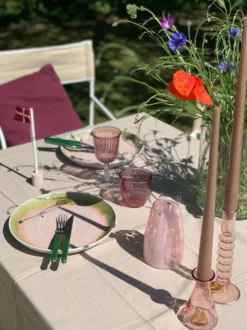6 stk. Frokosttallerkener ASTA m. Løbeglasur i Rosa (Ø17cm)