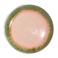 6 stk. Frokosttallerkener ASTA m. Løbeglasur i Rosa (Ø17cm)