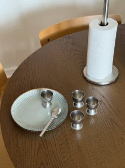 4 stk. Æggebægere i Rustfrit Stål
