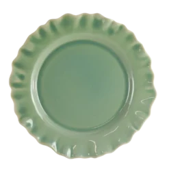 6 stk. Keramik Middagstallerkener BENTO i Grøn (Ø27x2,2cm)