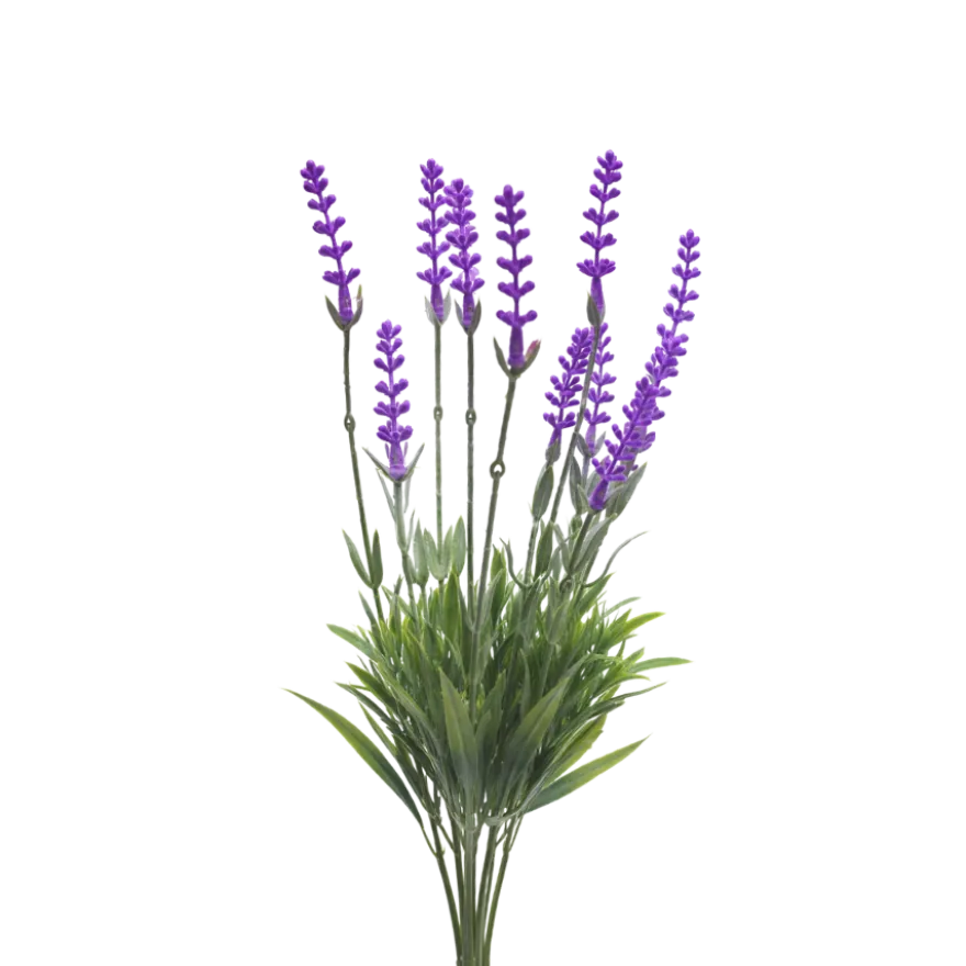 3 stk. Kunstig plante Lavendel i Grøn/Lilla (H 38cm)