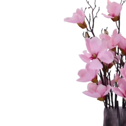 3 stk. Magnolia Blomster i Lyserød (H100cm)