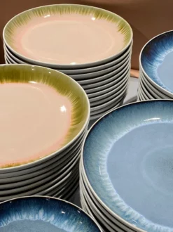 4 stk. Middagstallerkener ASTA m. Løbeglasur i Rosa (Ø26cm)